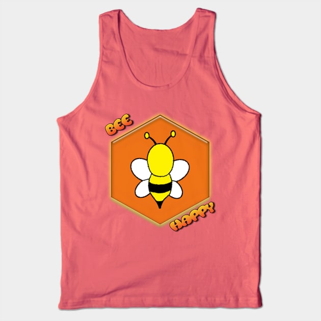 Bee Happy Tank Top by RiverPhildon